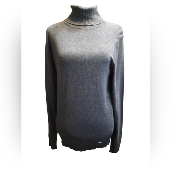 NWT Calvin Klein Charcoal Grey Turtleneck Sweater Med - Picture 1 of 13